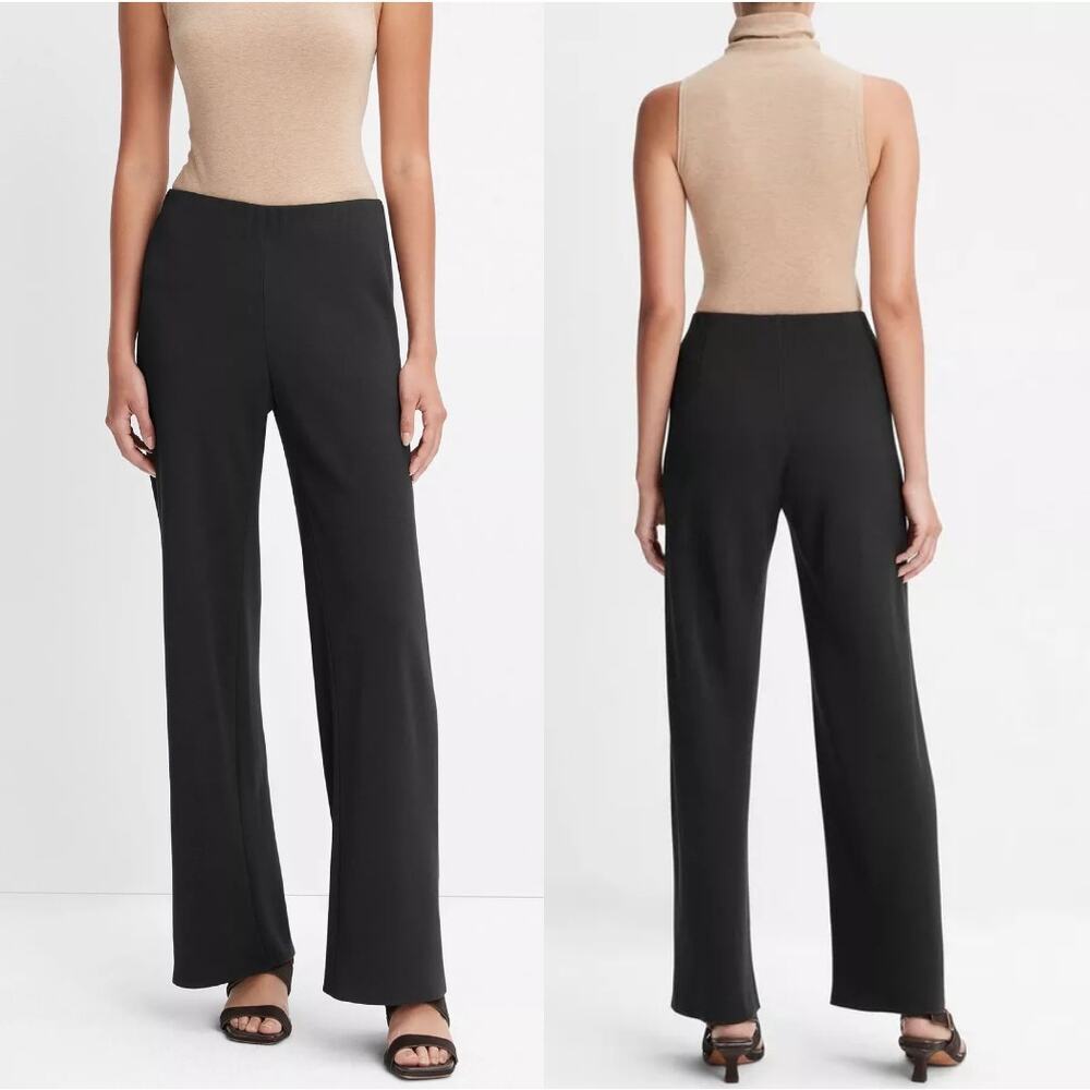 Vince. Black High-Waist Crepe Bias Pants‎ Seamless Office Career Women's 10 NWT